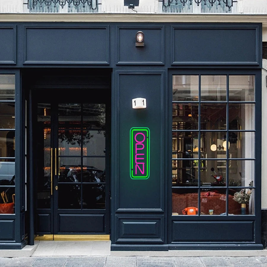 Open Led Neon Sign, With Switch Usb Connection, Are Used For Artistic Decoration Of Salon Studios And Commercial Signboards.