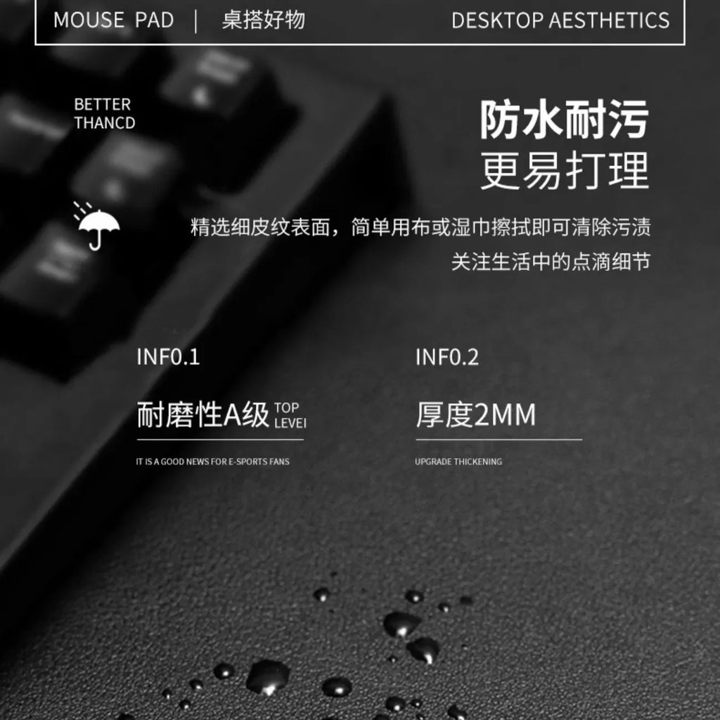 Cute Cartoon Rilakkuma Ins Aesthetic PU Leather Desk Mat | Waterproof Heat-Resistant Mouse Pad for Dorm Office, Kawaii Decor