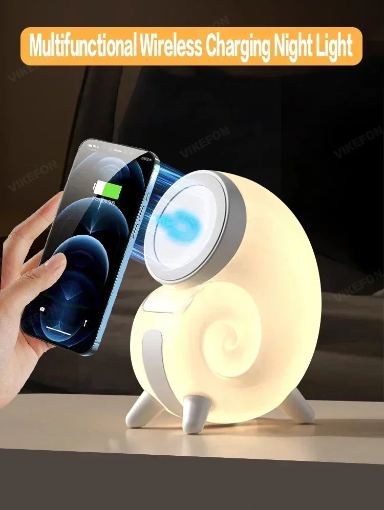 Magnetic Wireless Mobile Phone Charger Base LED Night Light Magnet Fast Charging Stand Dock for iPhone 16 15 14 13 Pro Max Mini*