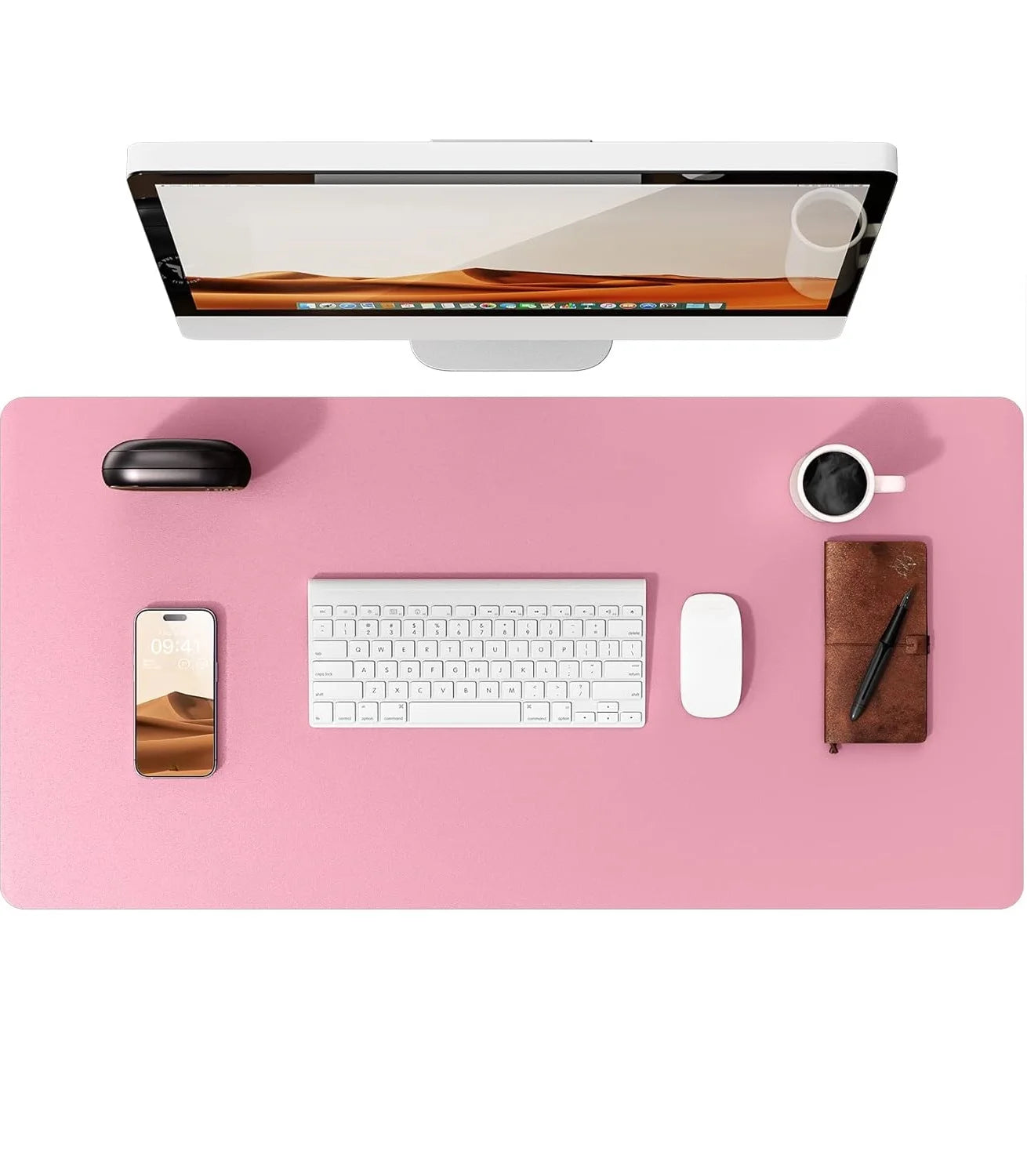 Leather Desk Mat | Computer Mat for Desk| Large Mouse Pad and Keyboard Mat | Desk Protector for Office