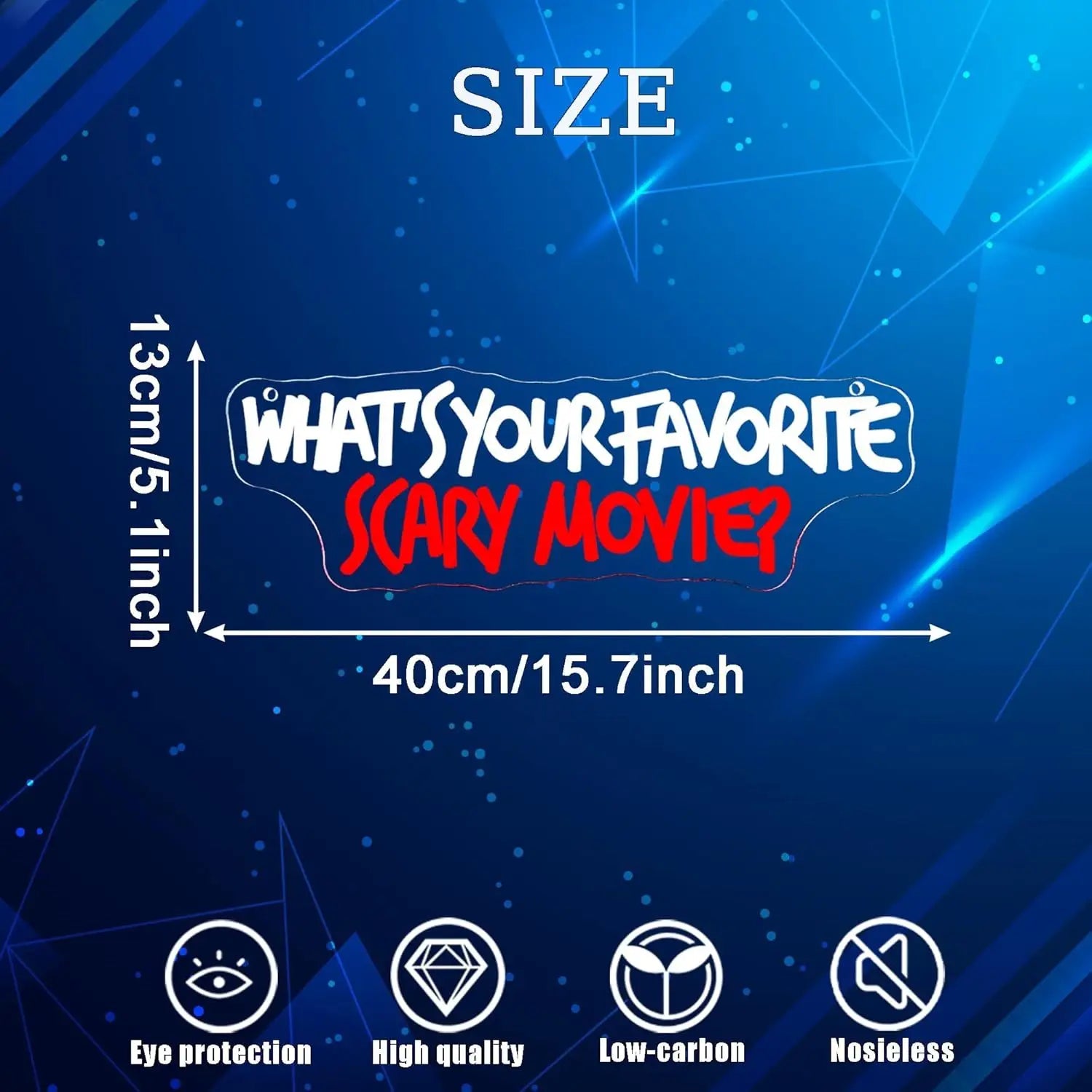 LED Neon Sign What Is Your Favorite Scary Movie Neon Light Wall Decor for Party Bedroom Outdoor House Bar Halloween USB Powered